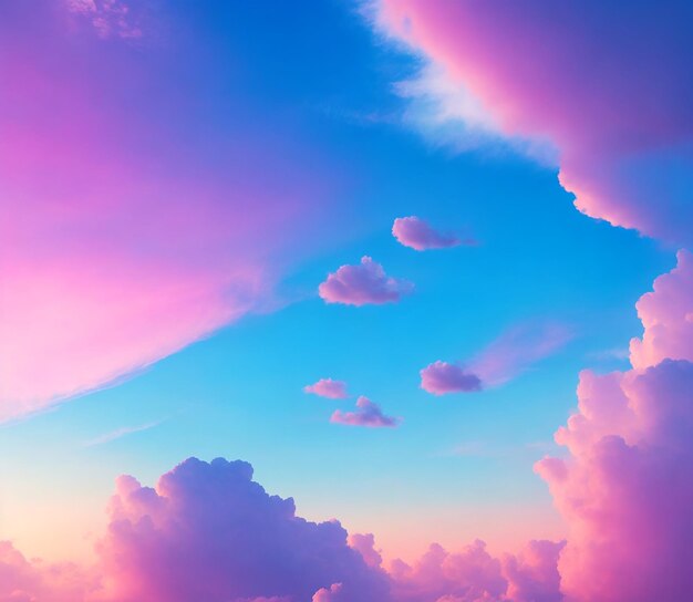 Des nuages pastels à l'horizon