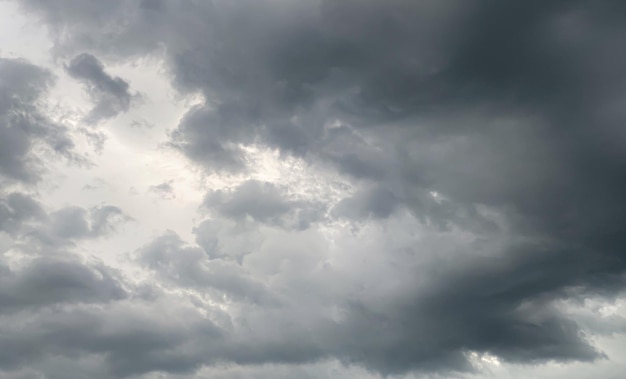 Les nuages de pluie qui se sont formés provoquant un orage