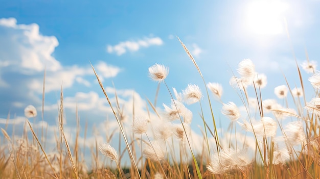 Des nuages de soleil bleu et sucré