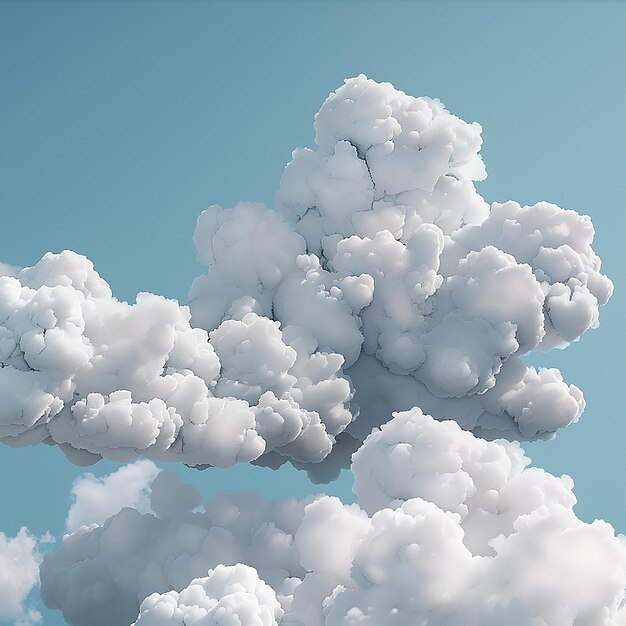 Photo des nuages de style photoréaliste rendus en 3d