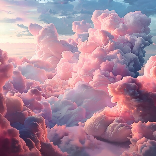 Photo des nuages de style photoréaliste rendus en 3d