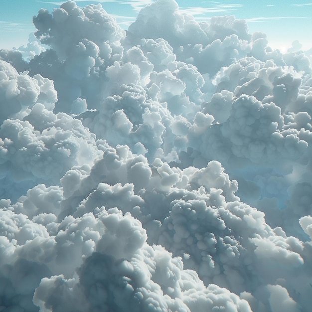 Photo des nuages de style photoréaliste rendus en 3d