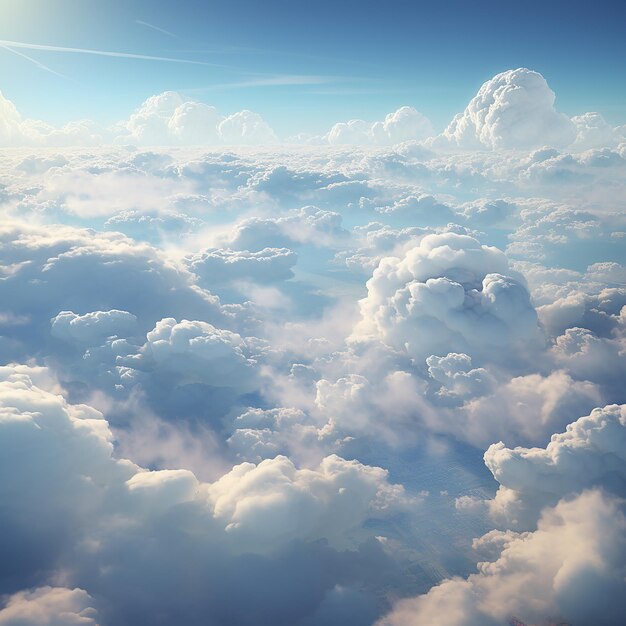 Des nuages de style photoréaliste rendus en 3D