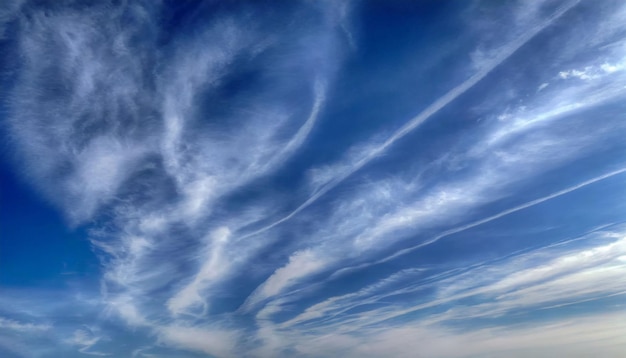 Nuages vaporeux dans un ciel bleu clair