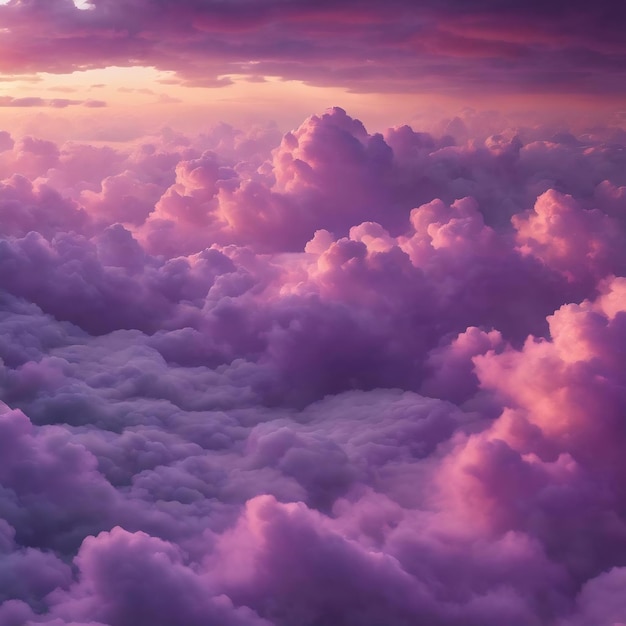 Des nuages violets sur un fond blanc