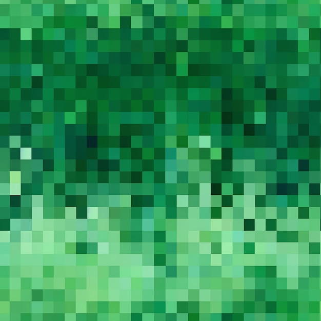 Des nuances 2D d'un motif de pixel carré vert simpliste