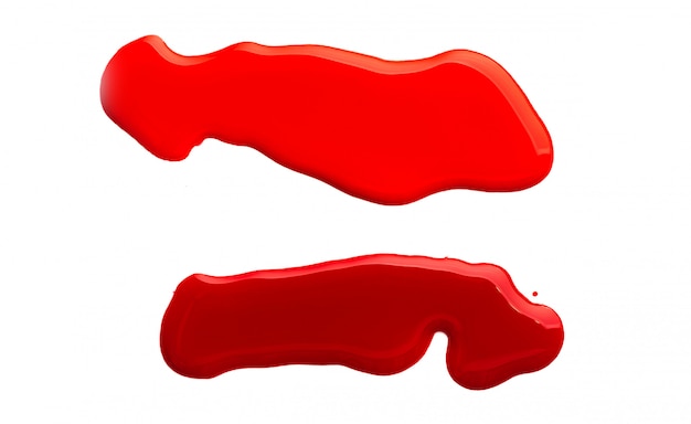 Nuances de déversements de peinture rouge