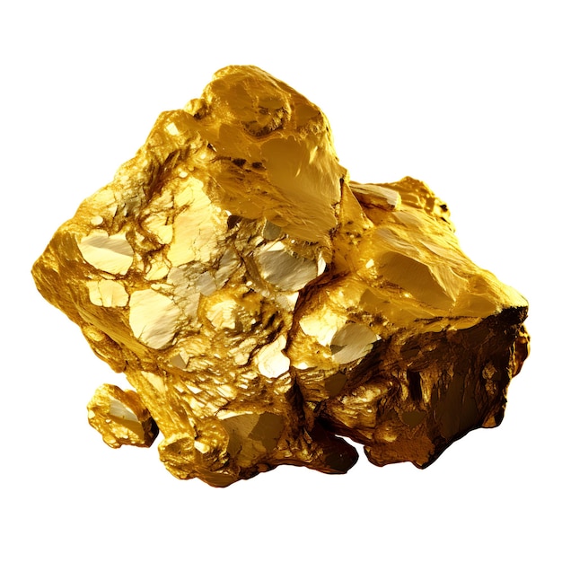 Nugget d'or araffe sur un fond blanc IA générative