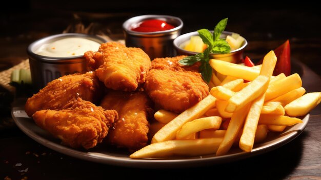 Nuggets et frites