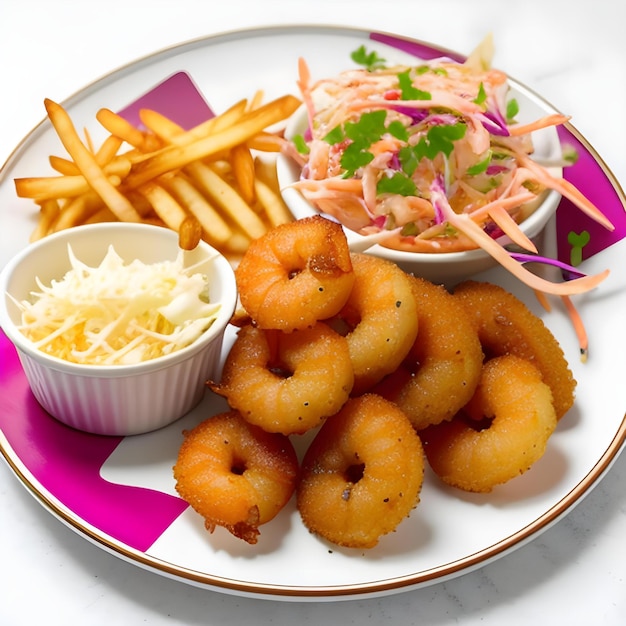 des nuggets de poulet avec des frites