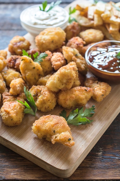 Des nuggets de poulet