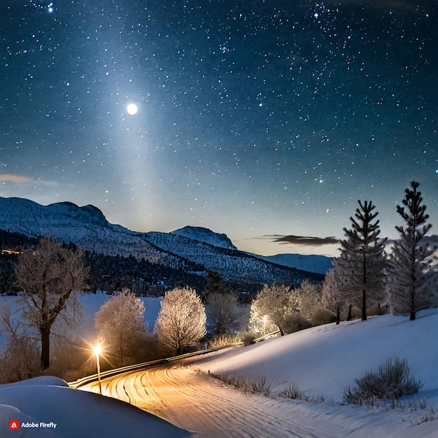 Photo nuit bonne sous la lune