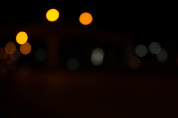 Nuit défocalisée nuit filtrée bokeh abstrait