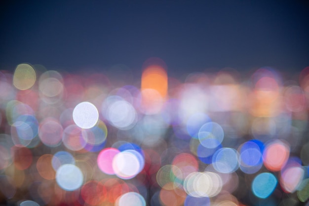 Nuit floue bokeh light city office building abstract backgroundxA