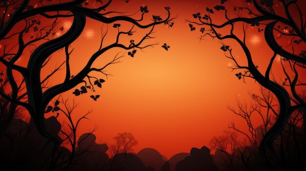La nuit d'Halloween illuminée par une illustration étrange