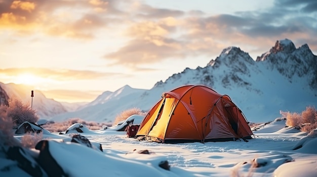 La nuit d'hiver dans les montagnes