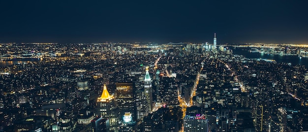 Nuit de Manhattan à New York