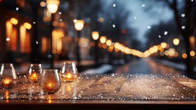 Une nuit de pluie avec une bougie et des verres