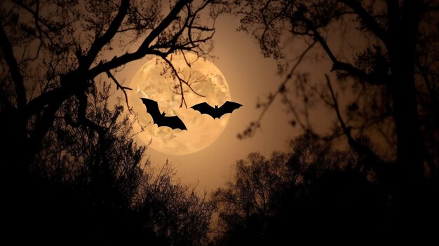 Photo la nuit sombre d'halloween