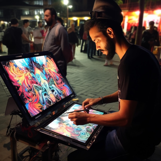 Numériser la créativité Les artistes de rue de Medelln transforment l'art traditionnel