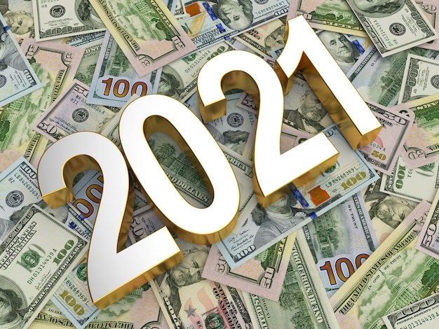 Numéro 2021 sur les billets d'un dollar.