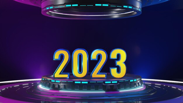 Photo numéro 2023 sur un podium