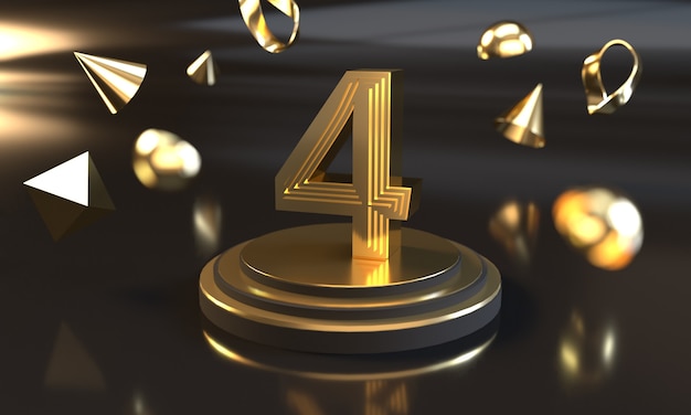 Numéro 4 avec Gold StyleEffect