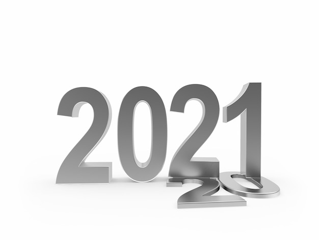 Numéro d'argent 2021 sur les chiffres 20