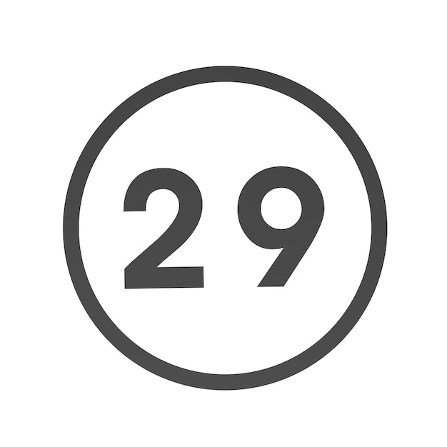 Numéro gris 0 dans un cercle sur un fond blanc Nombres et chiffres Numérotation Rendering d'une image