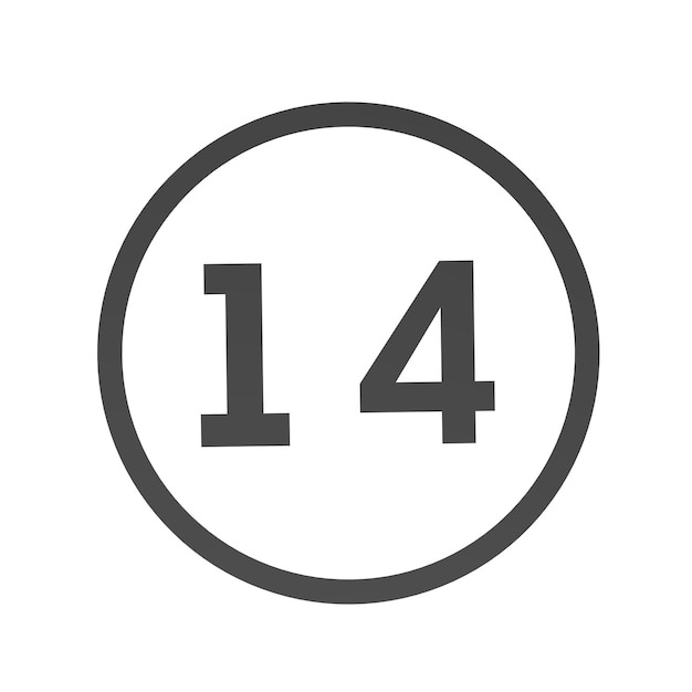 Numéro gris 0 dans un cercle sur un fond blanc Nombres et chiffres Numérotation Rendering d'une image
