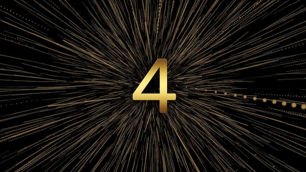 Numéro d'or 4 avec explosion