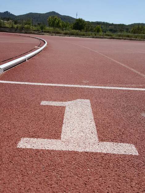 Photo numéro sur la piste de course