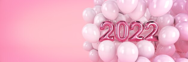 Numéros Pour La Bonne Année 2022 Ballons à L'hélium Numéros En Aluminium Ballons De Noël 2022