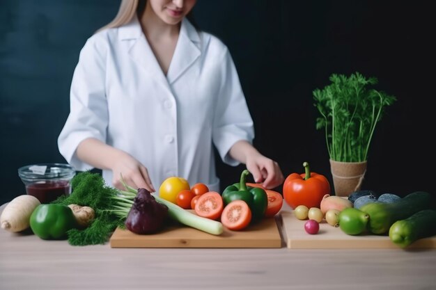 Nutritionniste féminine Soins alimentaires pour femmes Générer Ai