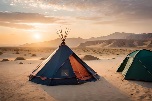 une oasis cachée dans le désert où une tribu nomade