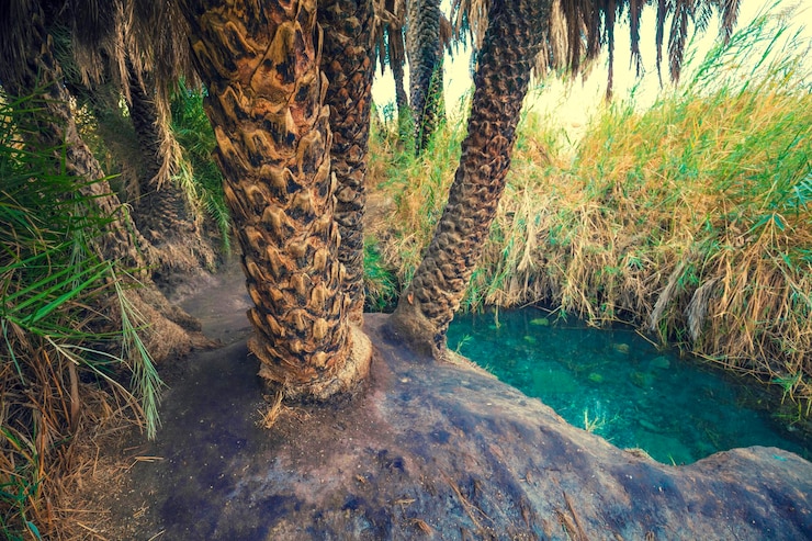 Photo oasis dans un désert