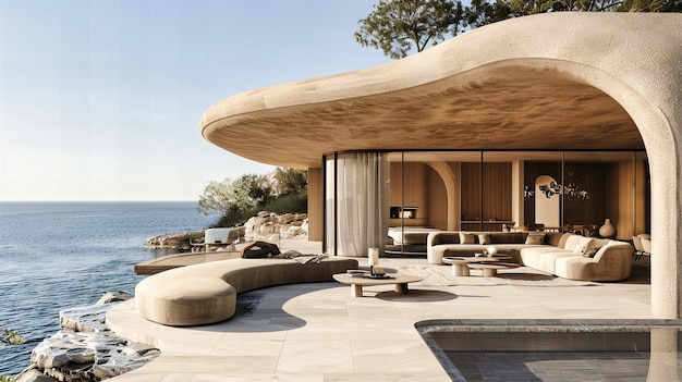 Oasis tropicale Une luxueuse villa au bord de la plage offrant un paradis avec vue sur l'océan et un confort moderne