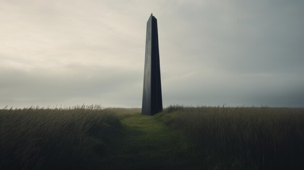 Photo obélisque noir dans le style gabriel isak un rendu cinématographique par bertil nilsson