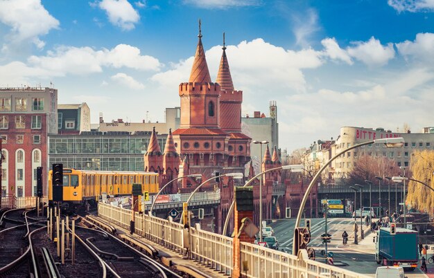 Photo oberbaumbridge, berlin, allemagne