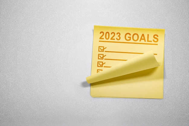 Objectifs de 2023 Bonne année 2023