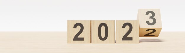 Objectifs de fond de bonne année pour 2023 illustration 3D