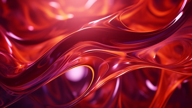 Objet 3d de fond de plasma liquide marron vivant