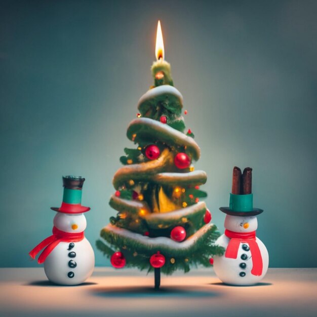 Objet 3d de Noël festif Bonne année et joyeux arbre de Noël