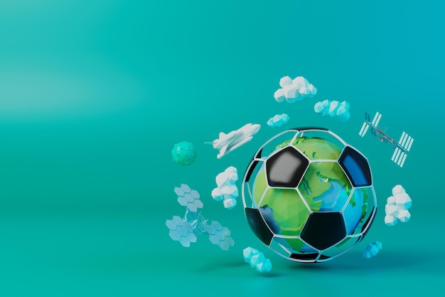 Objet de ballon de football dans le fond abstrait