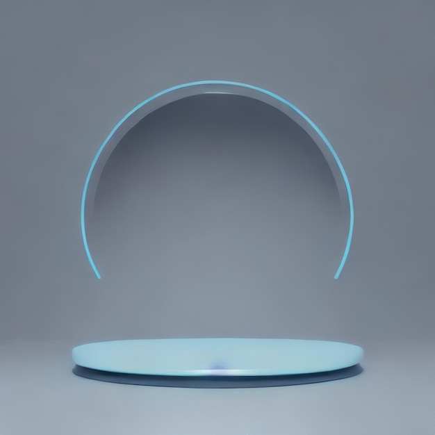 Un objet bleu avec un cercle bleu dessus