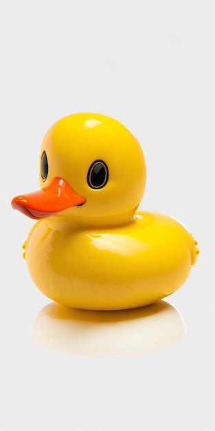 Photo un objet de canard jouet en caoutchouc jaune 3d