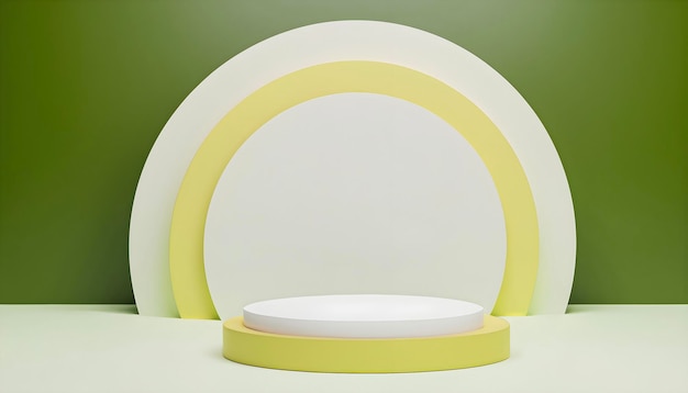 Un objet circulaire jaune et blanc avec un cercle blanc au milieu.