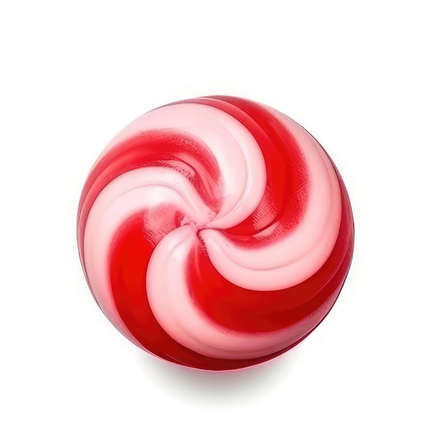 Photo un objet en forme de canne à bonbons rouge est représenté sur un fond blanc.