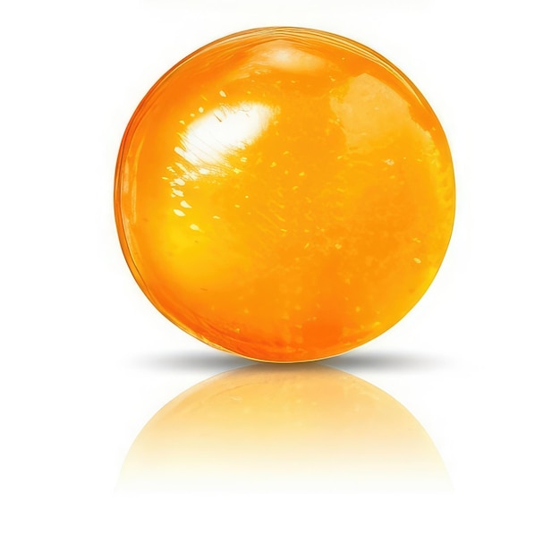 Photo un objet orange avec la réflexion d'une lumière dessus.