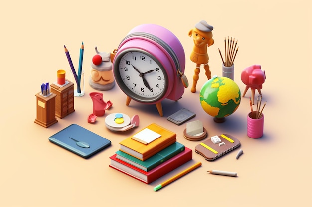 Objet scolaire 3D